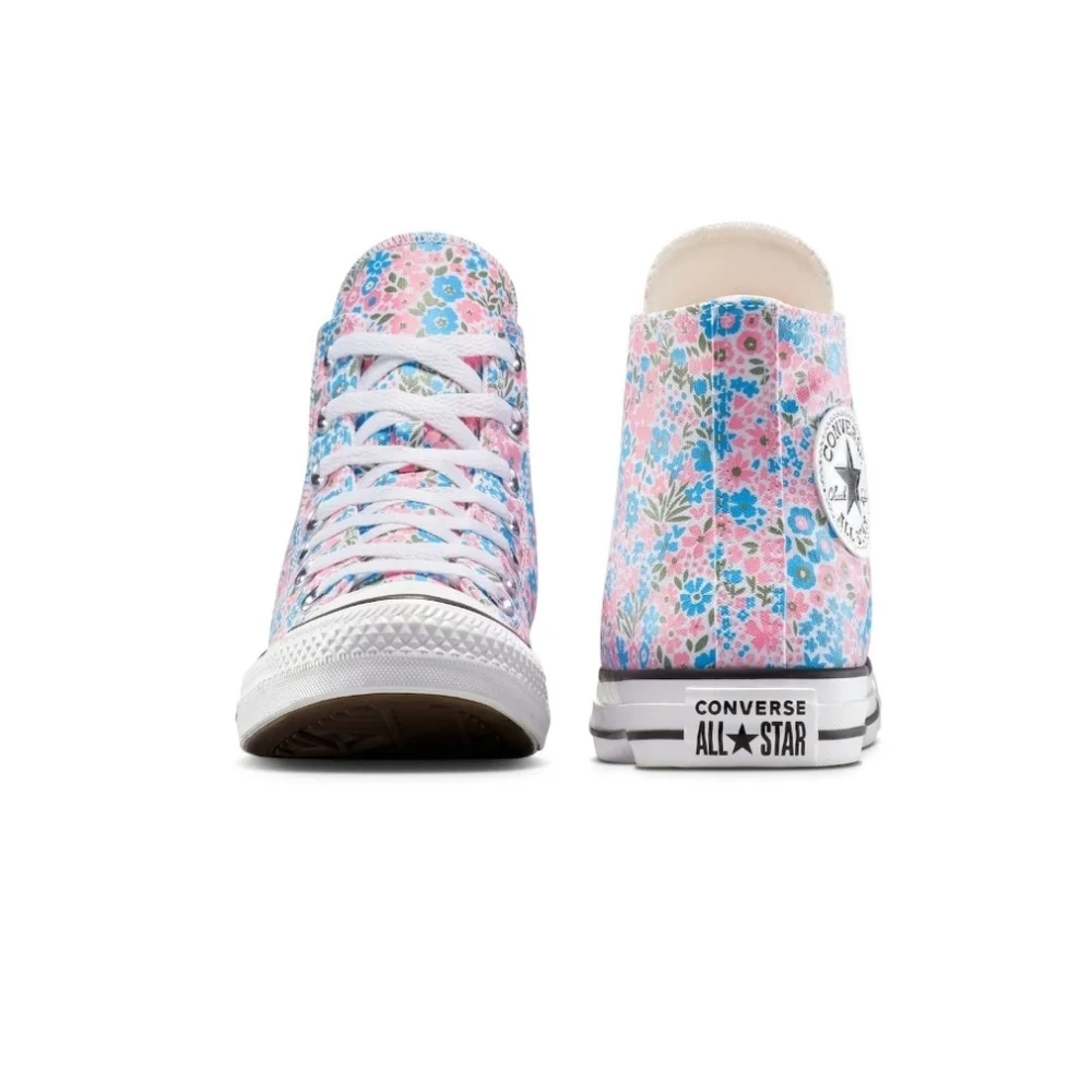 Converse Chuck Taylor All Star Floral High Top Sneakers Womens 8.5 Pink Blue NWT - Picture 5 of 8